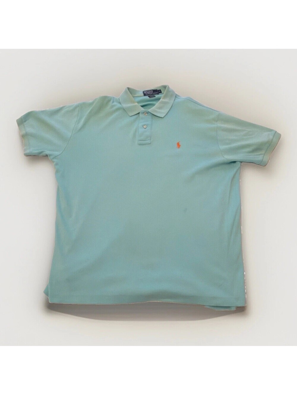 Vintage Polo Ralph Lauren Polo Shirt Men’s L Blue Short Sleeve Orange Horse